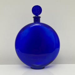 Flacon de parfum Worth Dans la Nuit Rene Lalique bleu cobalt 1 LITRE