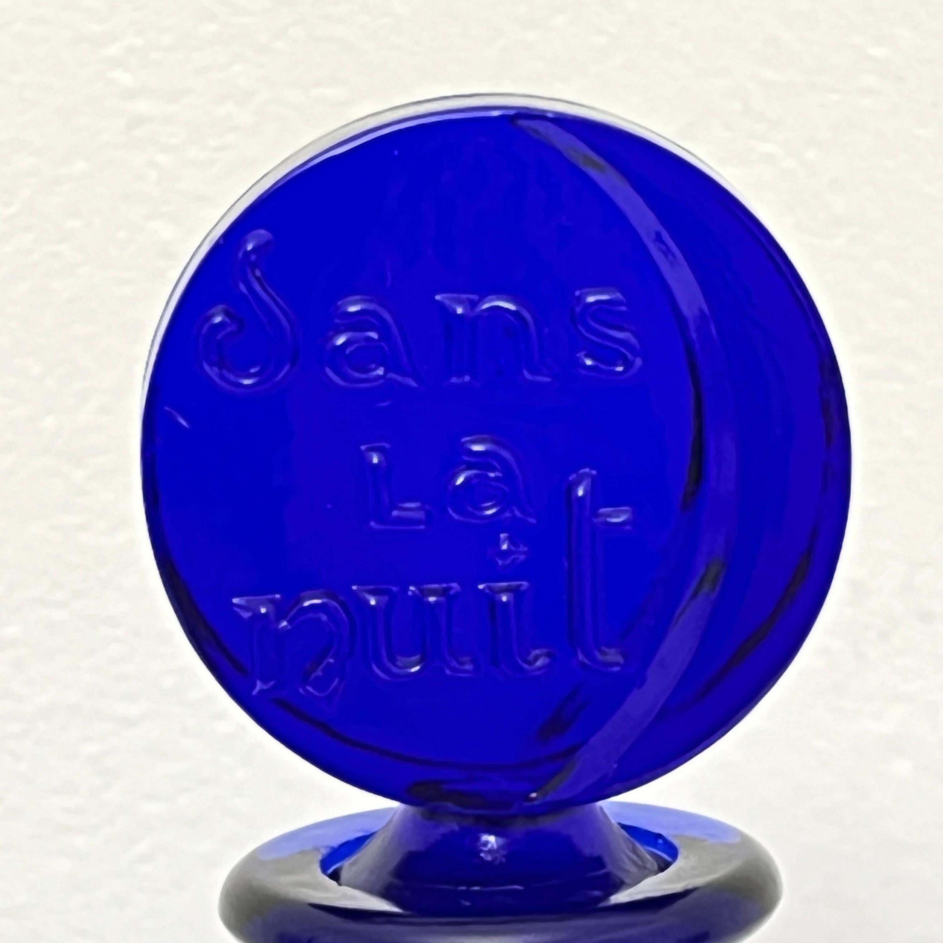 Début du 20ème siècle Flacon de parfum Worth Dans la Nuit Rene Lalique bleu cobalt 1 LITRE en vente