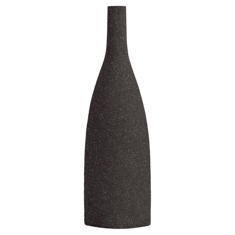 21st Century Bouteille 'M' Vase in Black Ceramic, Hand-Crafted in France at  1stDibs