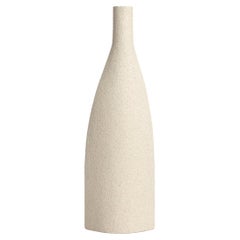 21st Century Bouteille 'M' Vase in White Ceramic, Hand-Crafted in France