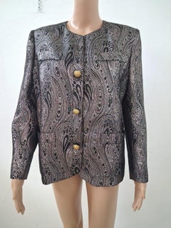 Boutique Elaine — Vintage Brocade Lamé Jacket with Paisley Motif, 1990s