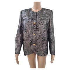 Boutique Elaine — Vintage Brocade Lamé Jacket with Paisley Motif, 1990s