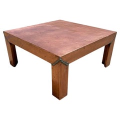 Table basse du milieu du siècle fabriquée en cuivre