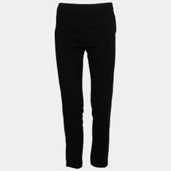 Boutique Moschino Black Crepe Slim Fit Pants XS