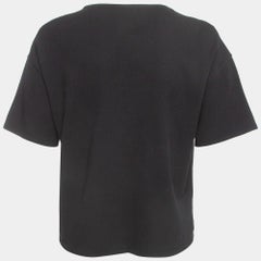 Boutique Moschino Black Knit Lace Trim Detail Top L.A.