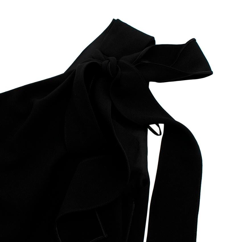one shoulder black gown