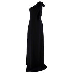 Boutique Moschino Black One-Shoulder Gown - Size US 6