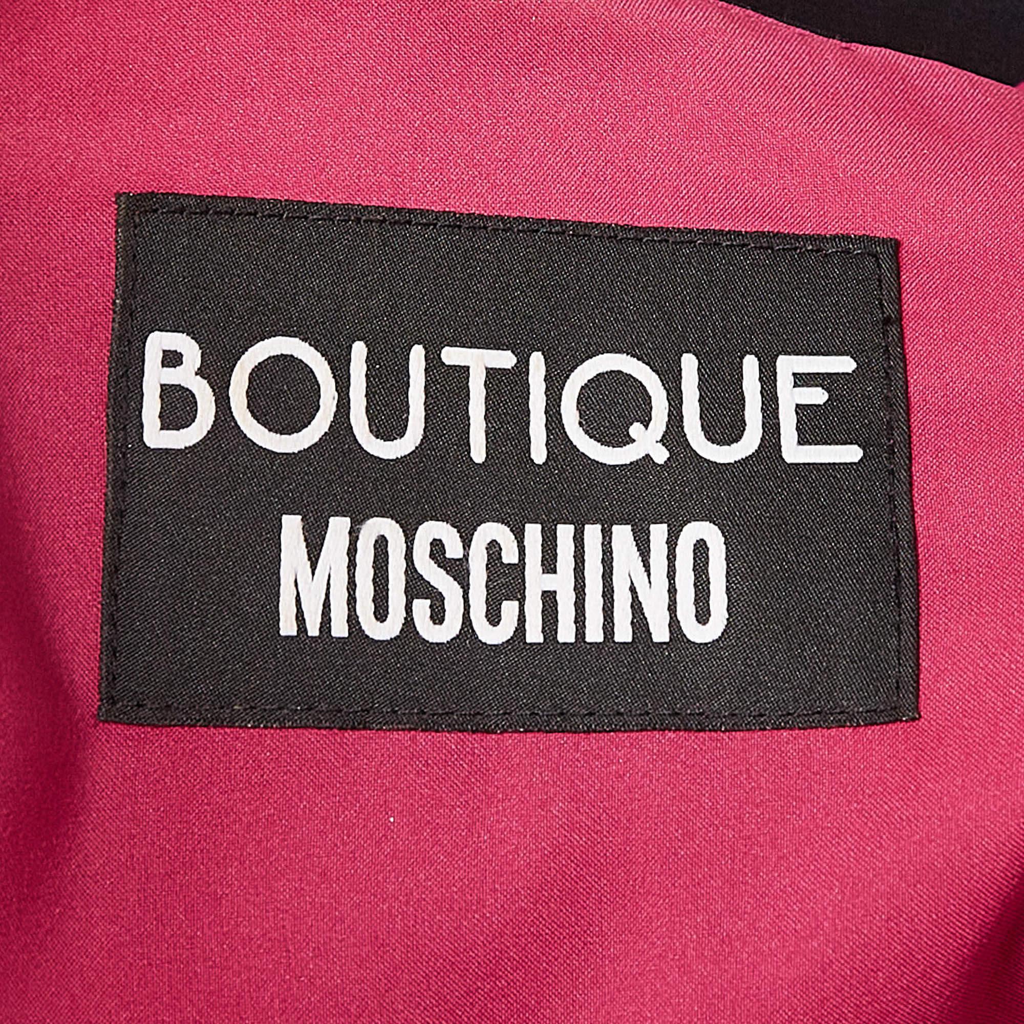 Boutique Moschino Black/Pink Zebra Print Jersey Sleeveless Dress M In Good Condition For Sale In Dubai, Al Qouz 2