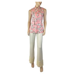 Boutique Moschino Pink Sleeveless Button-up Top Size IT 42