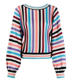 Boutique Moschino Metallic gestreifter Pullover