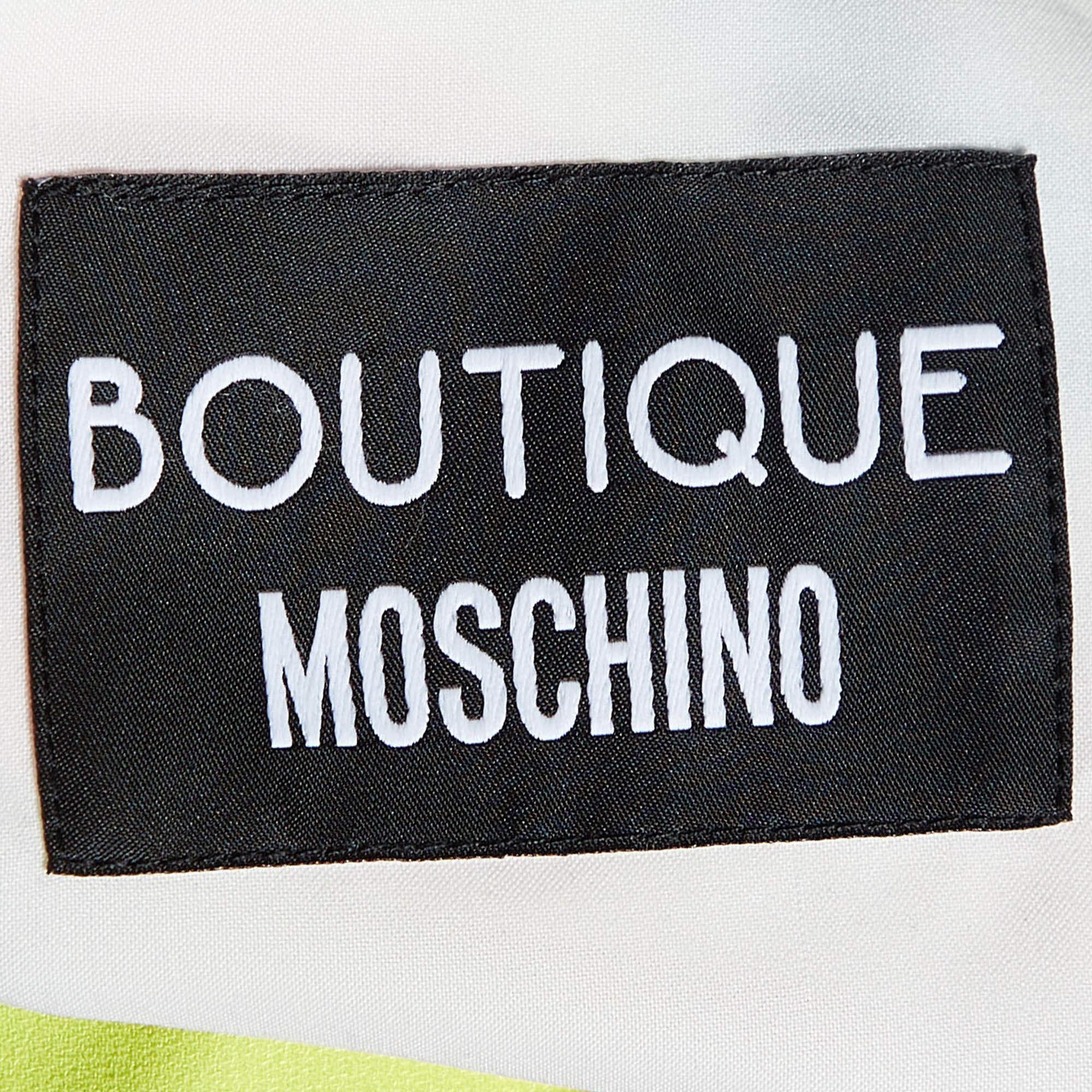 Boutique Moschino Mehrfarbig bedrucktes ärmelloses Maxikleid aus Jersey M im Angebot 1