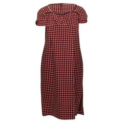Boutique Moschino Red & Multicolor Tweed Dress