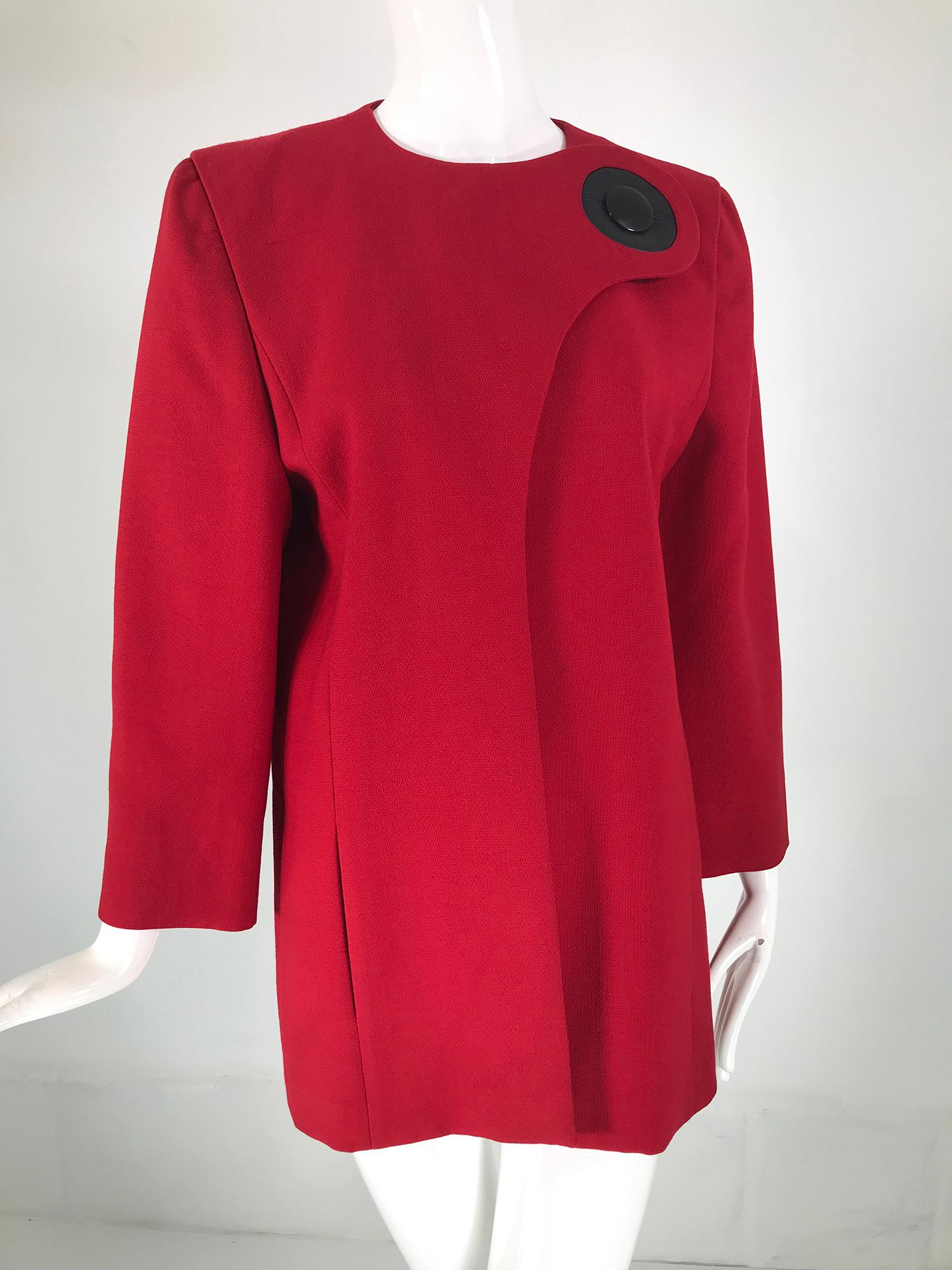 Boutique Pierre Cardin Paris Red Wool Space Age Jacket 1960s Rare Label 3