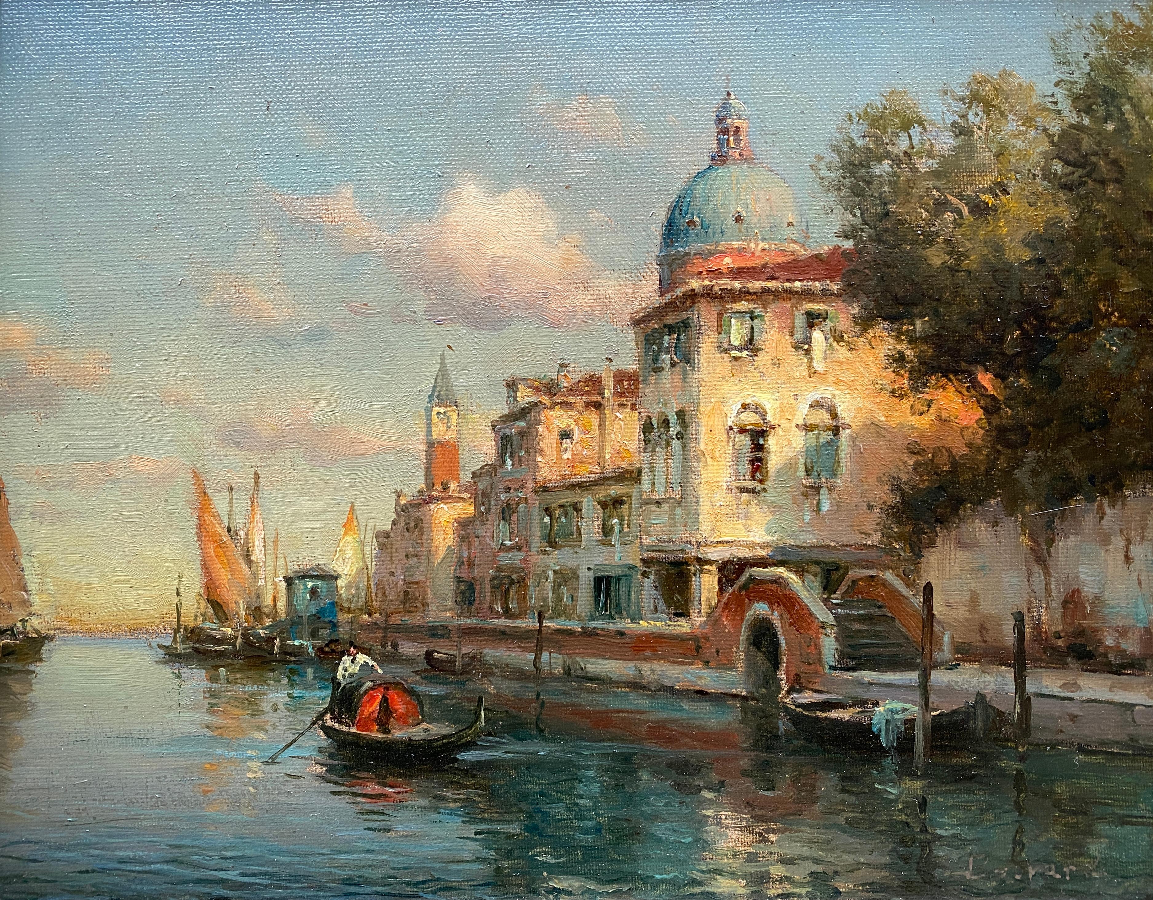 Vue de Venise par Antoine Bouvard, Saint-Jean-de-Bournay 1870 - 1955, français - Painting de Bouvard Antoine snr.