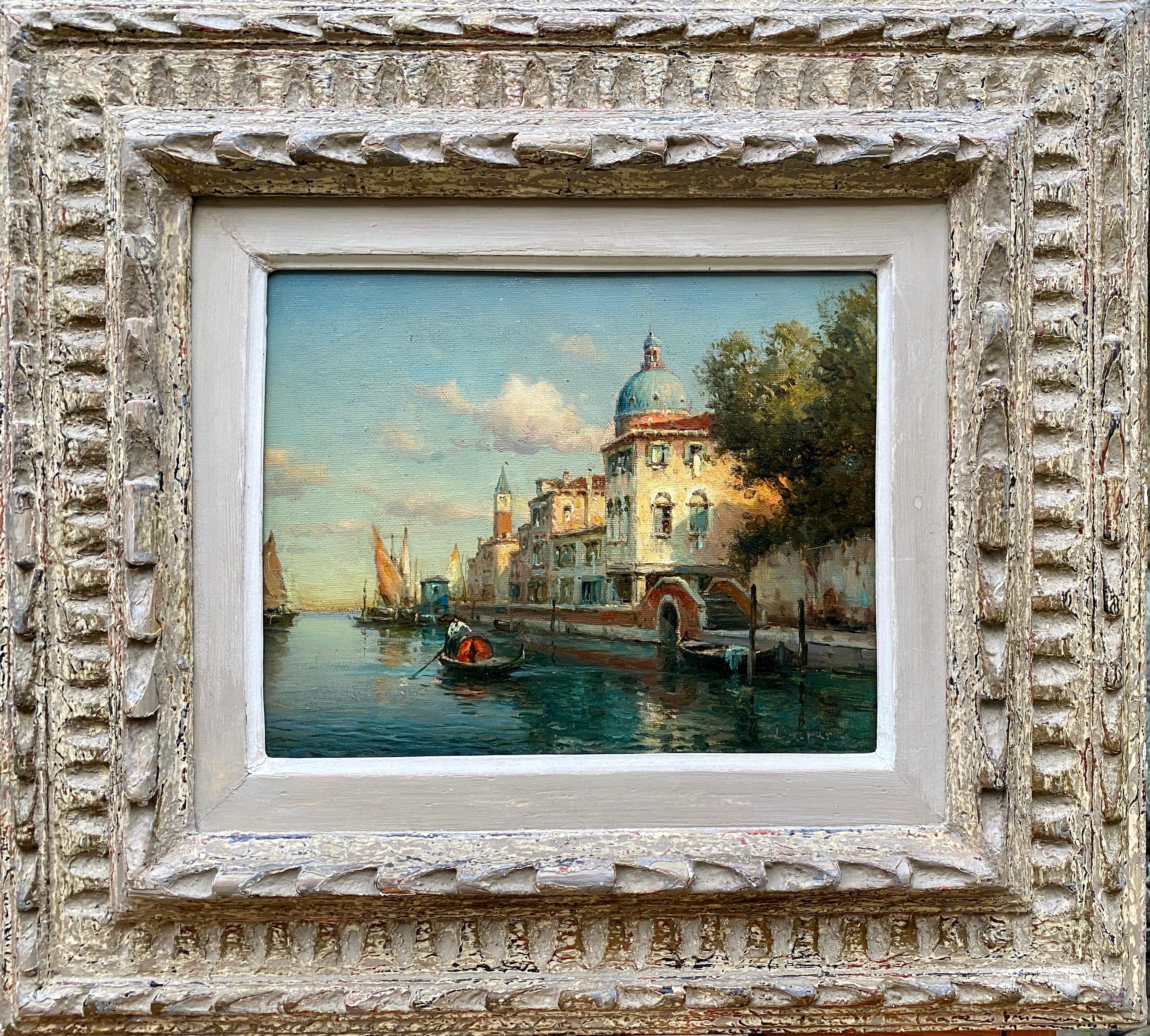 Landscape Painting Bouvard Antoine snr. - Vue de Venise par Antoine Bouvard, Saint-Jean-de-Bournay 1870 - 1955, français