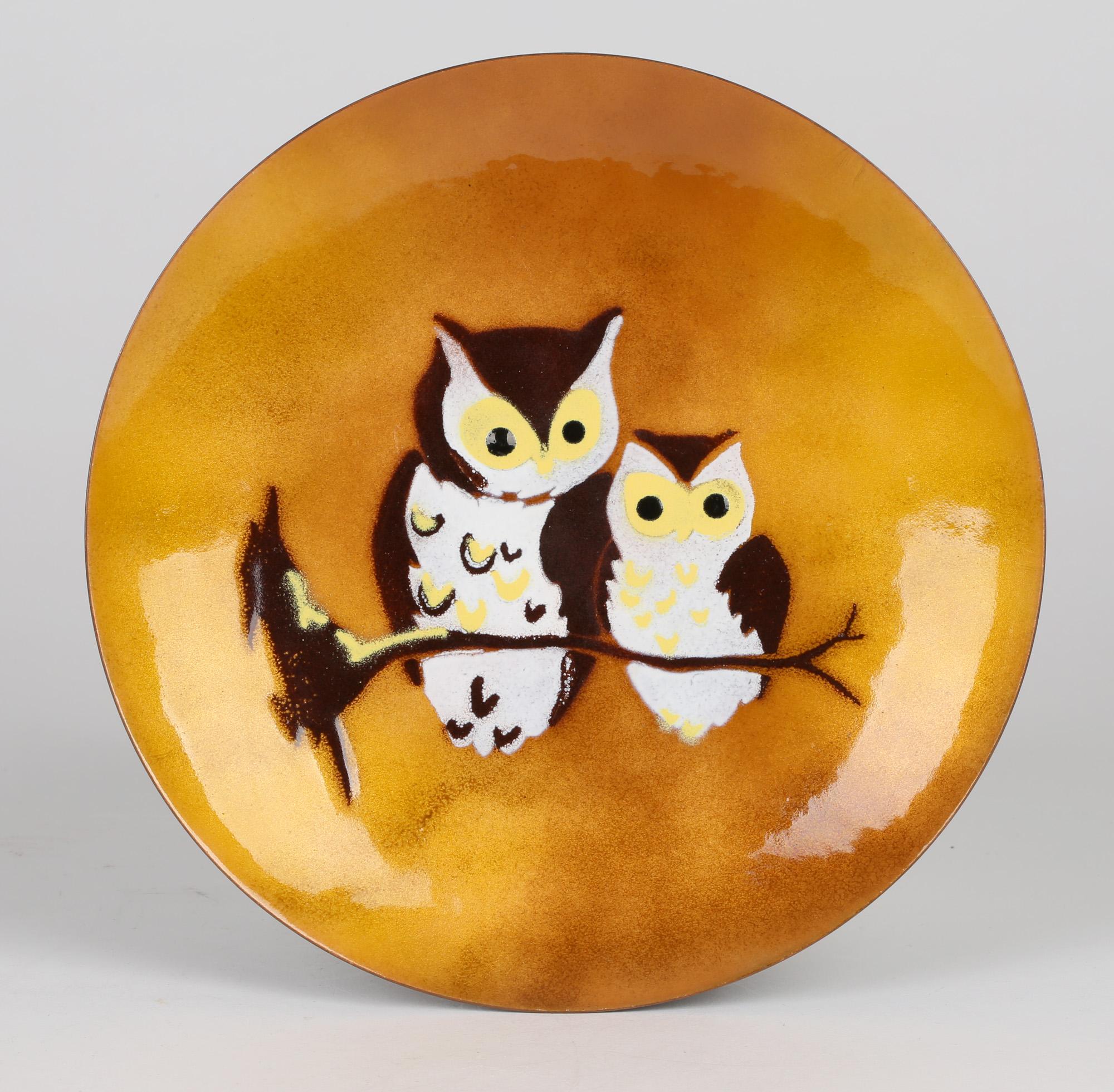 Bovano North American Hand Crafted Enamel Owl Plaque 4