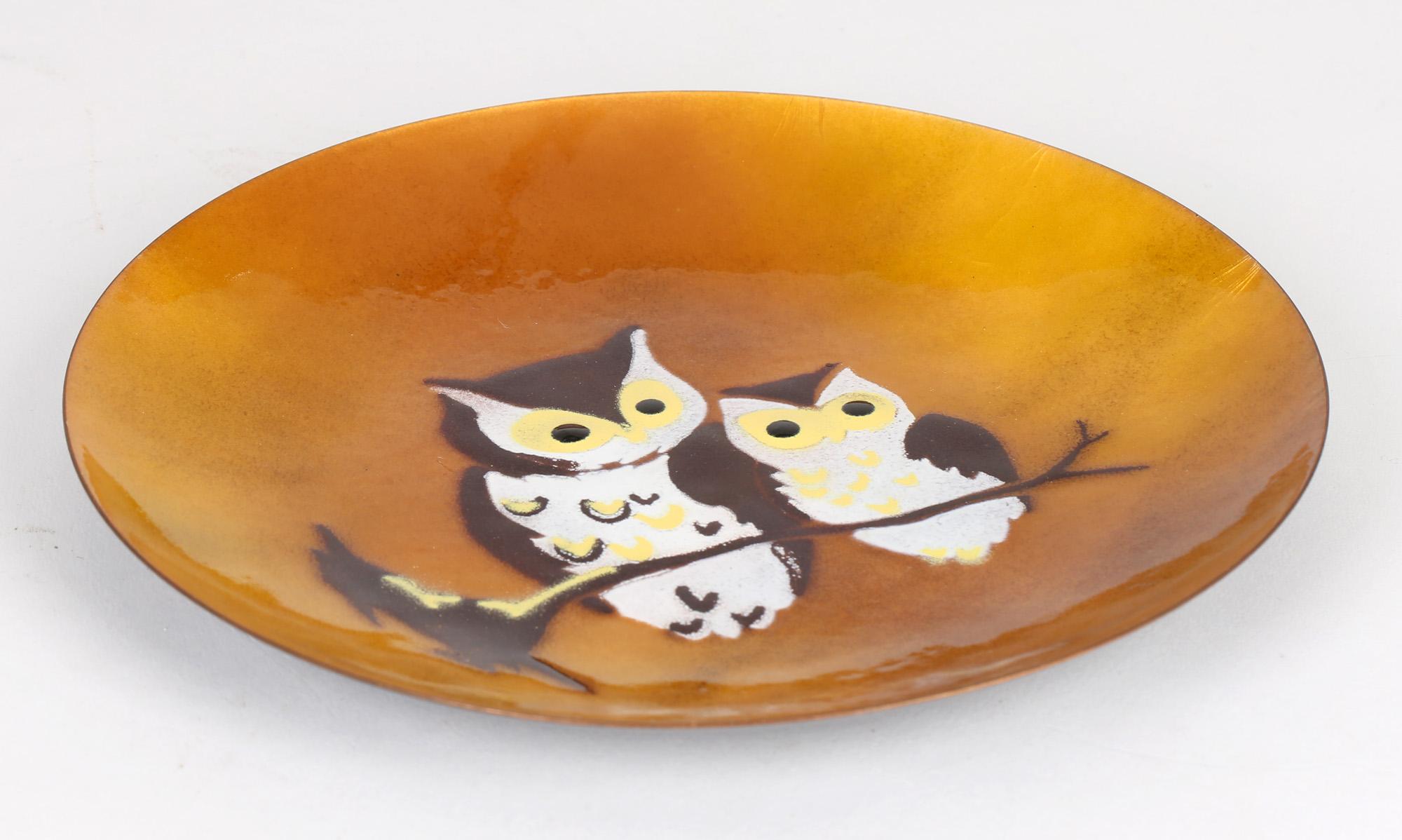 Bovano North American Hand Crafted Enamel Owl Plaque 5
