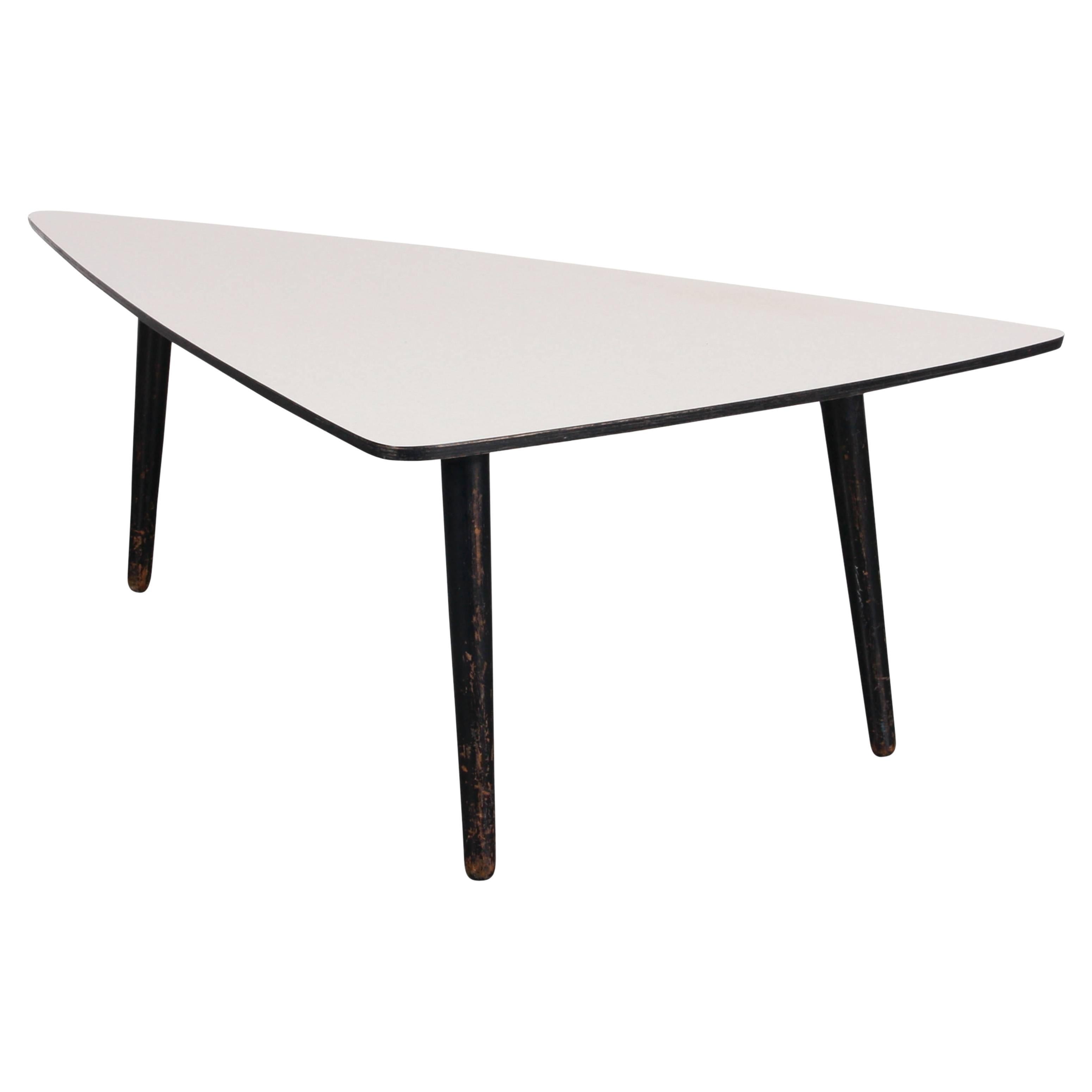Mesa de centro Bovenkamp, Formica y madera, diseño de formas libres, Francia, 1950 en venta