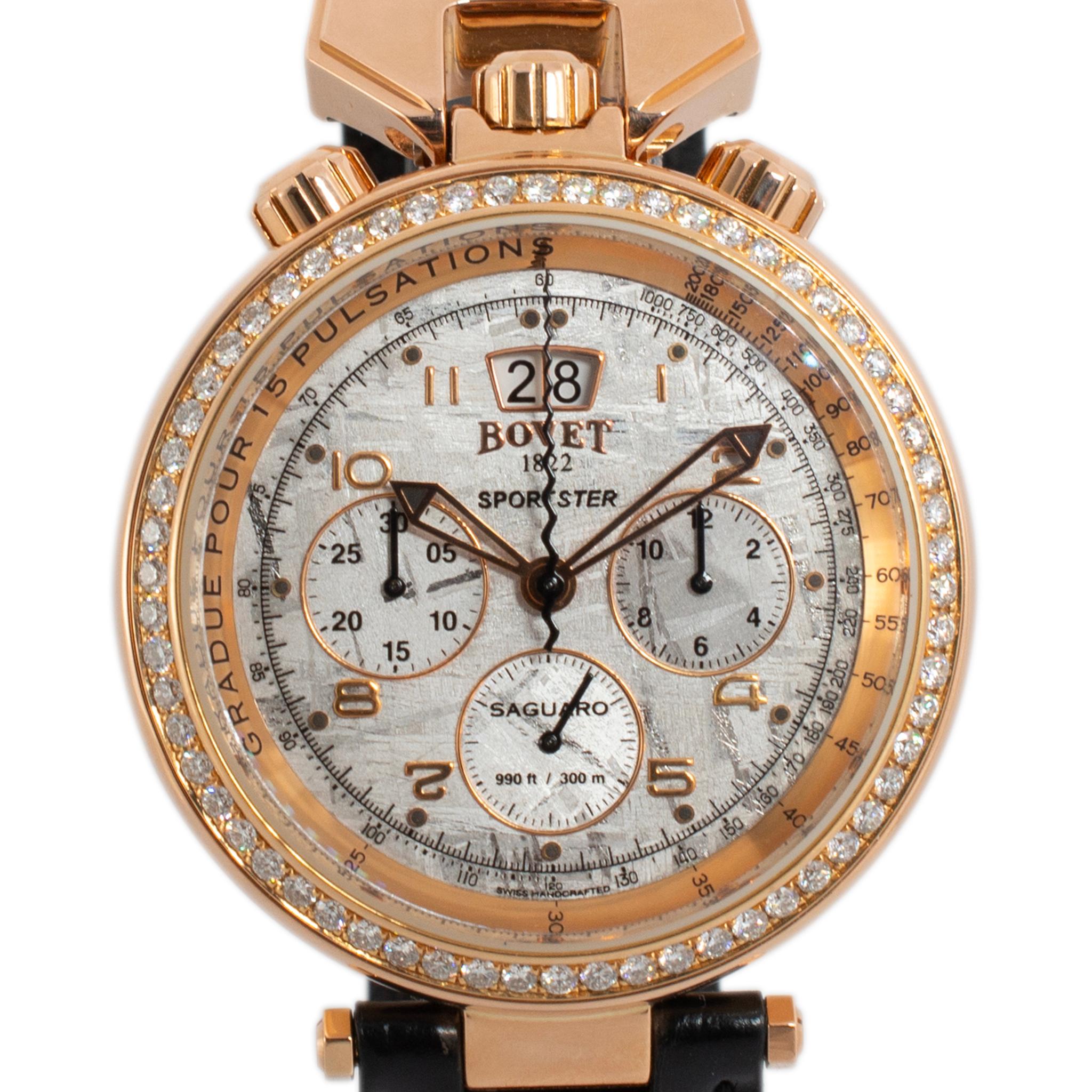 Reloj Bovet 1822 Saguaro 46MM SP0420 Oro 18K Edición Limitada Meteorito de Diamantes Corte redondo en venta
