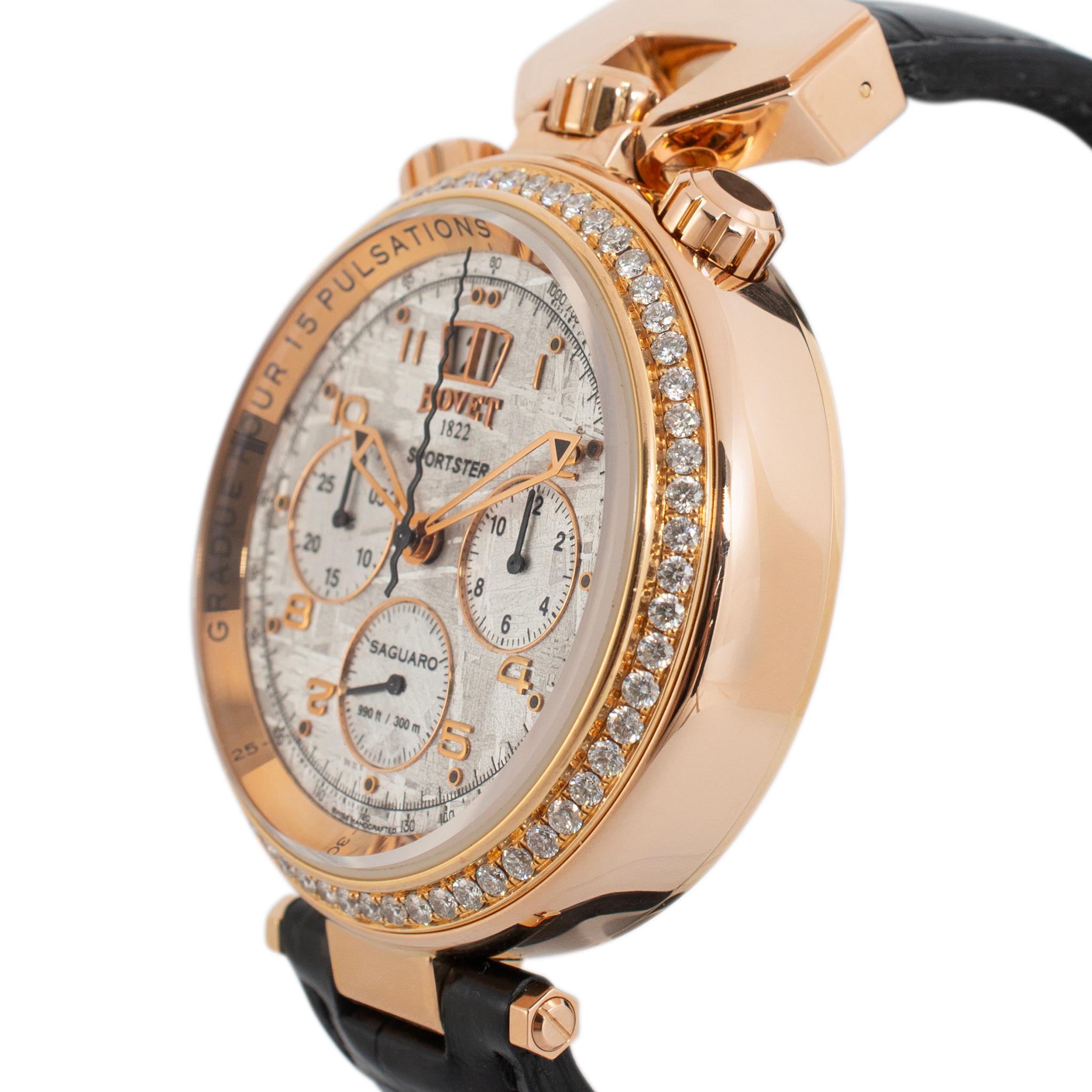 Reloj Bovet 1822 Saguaro 46MM SP0420 Oro 18K Edición Limitada Meteorito de Diamantes en Excelente estado para la venta en Houston, TX