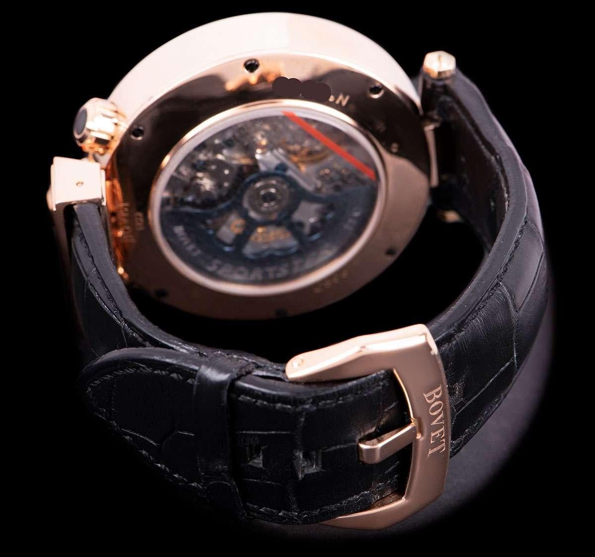 Bovet Sportster Saguaro Rose Gold Black Dial SP0309-MA In Excellent Condition In London, GB
