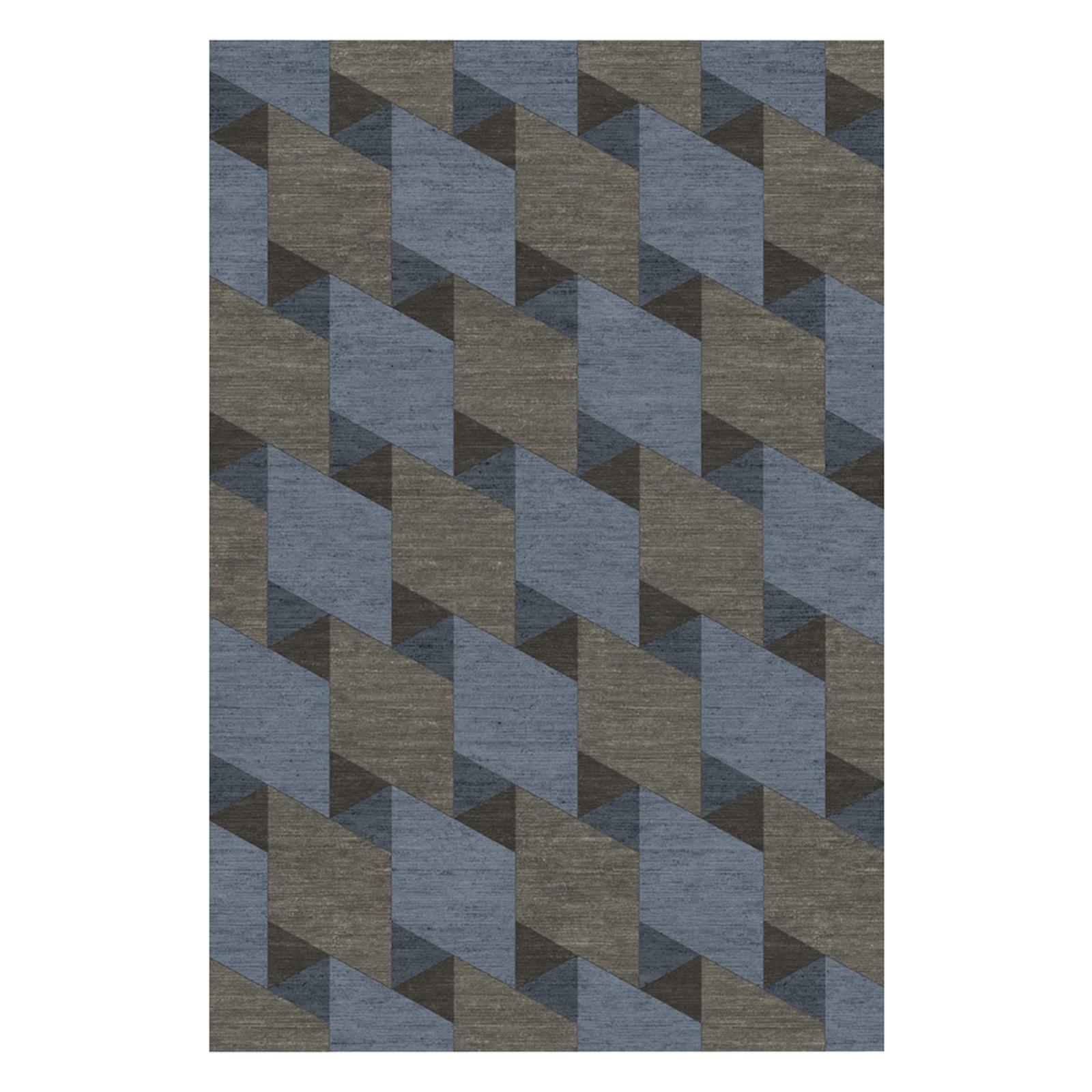 Bow Blue and Gray Rug