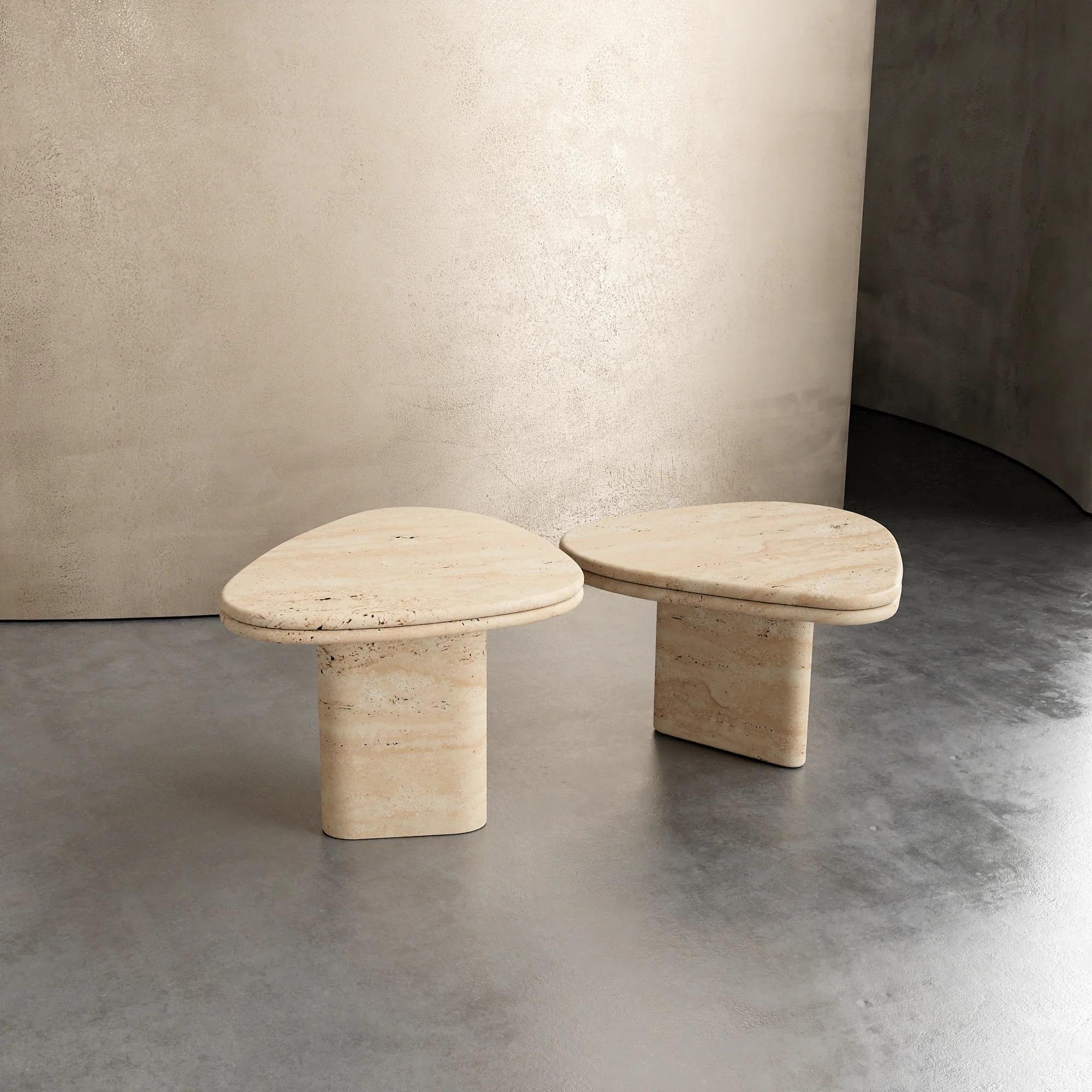 Bow Coffee Table With double bullnose Top For Sale 2