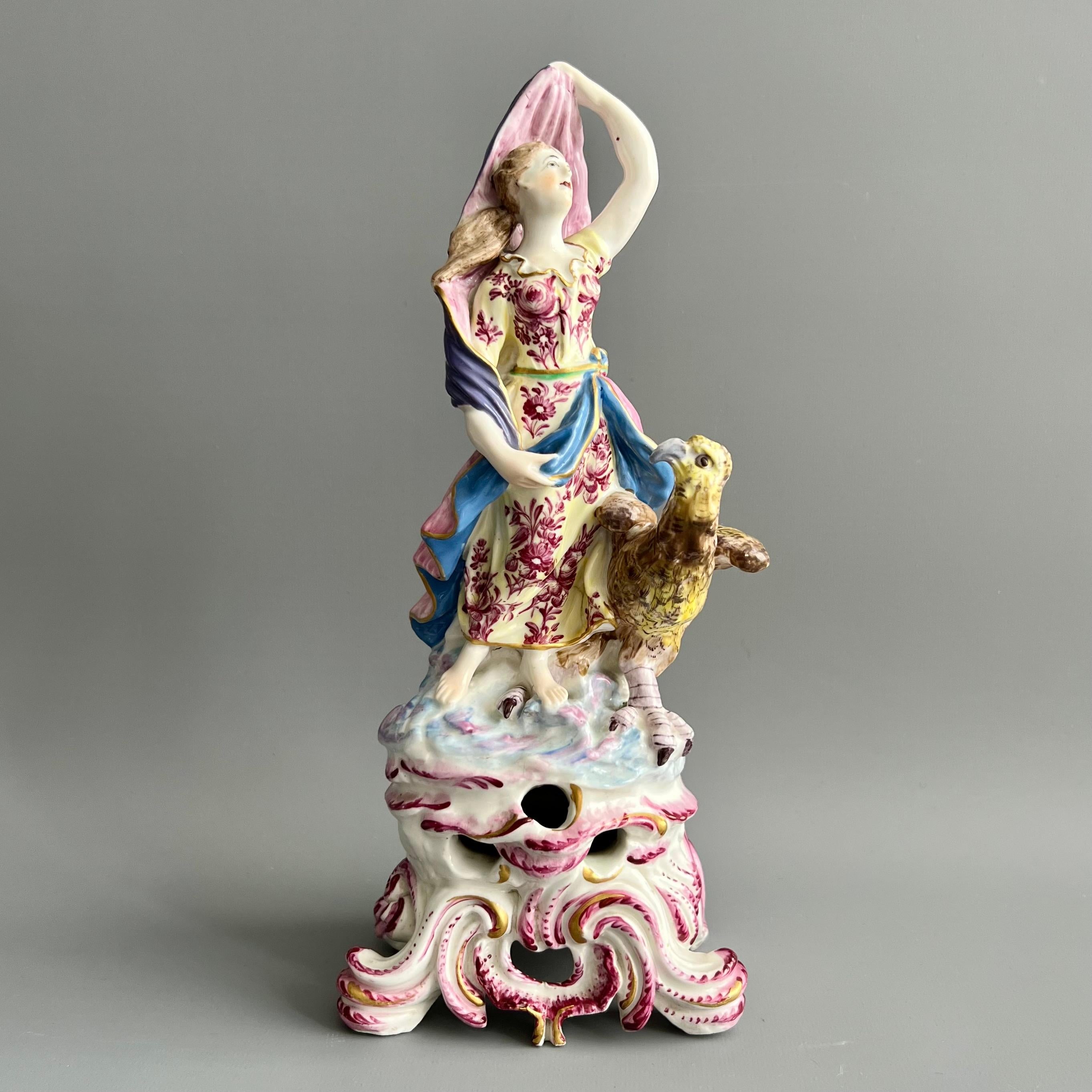 Ensemble complet de figurines en porcelaine « Les quatre éléments », Rococo, datant d'environ 1765 Bon état - En vente à London, GB