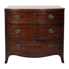 Antique 19th Century Bow Front Chest of Drawers