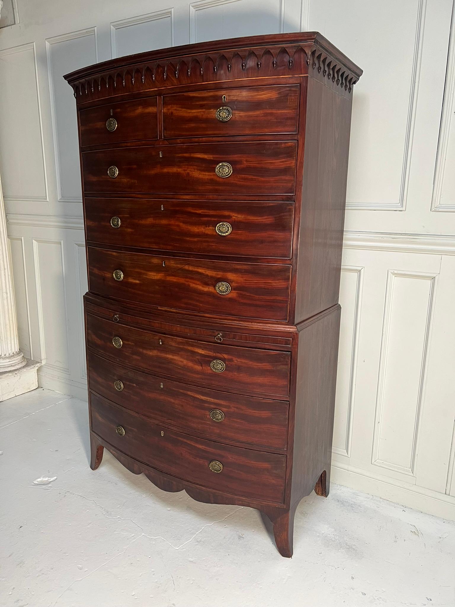 Bow Front Chest on Chest  For Sale 7