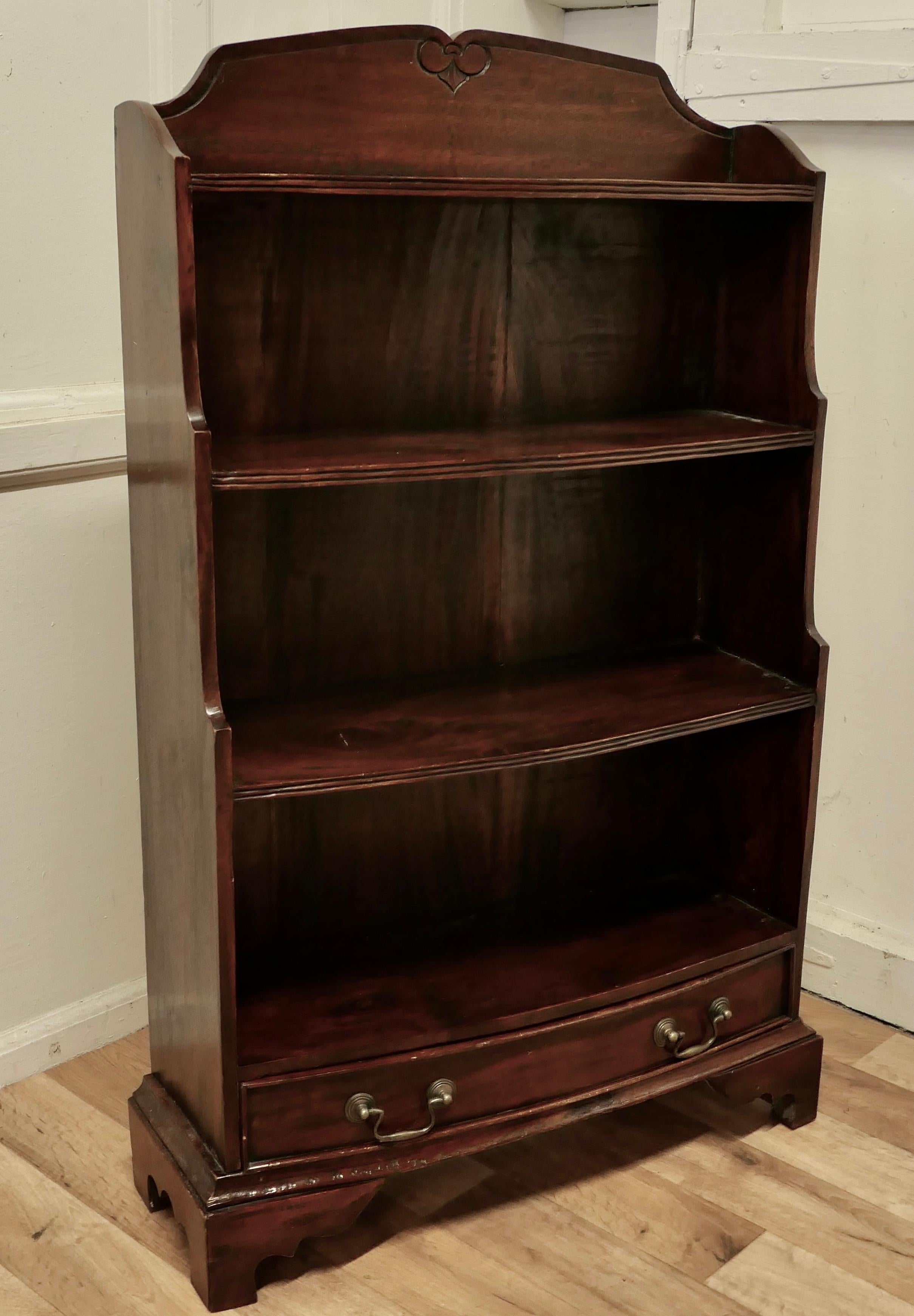 open bookcase with drawers