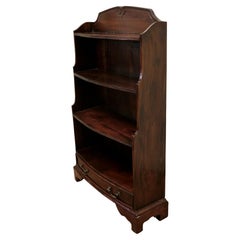Retro Bow Front Open Bookcase with Drawer