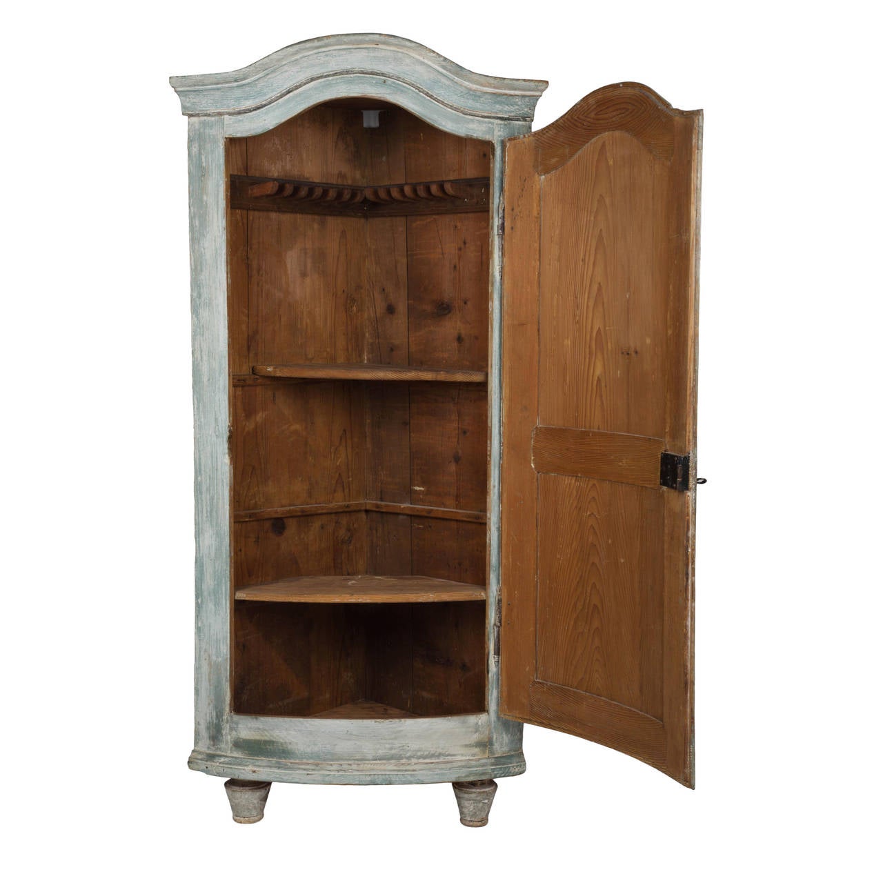 French Bow Fronted Corner Cupboard, circa 1780
