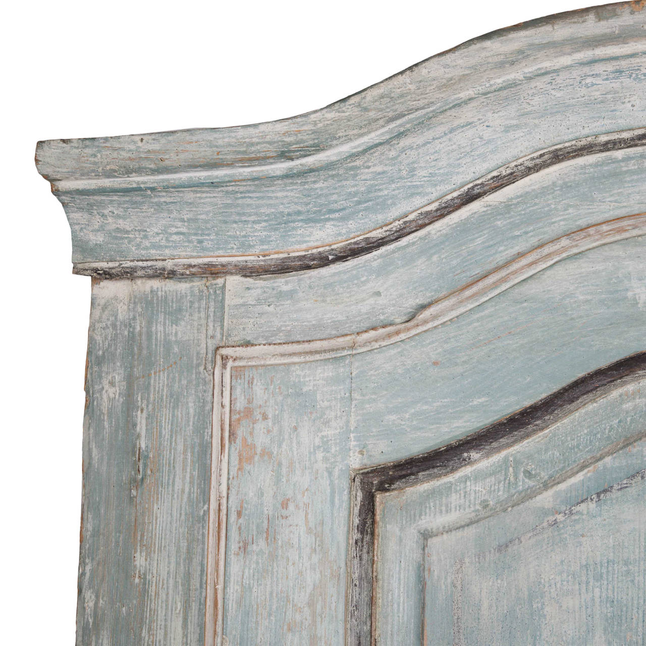Painted Bow Fronted Corner Cupboard, circa 1780
