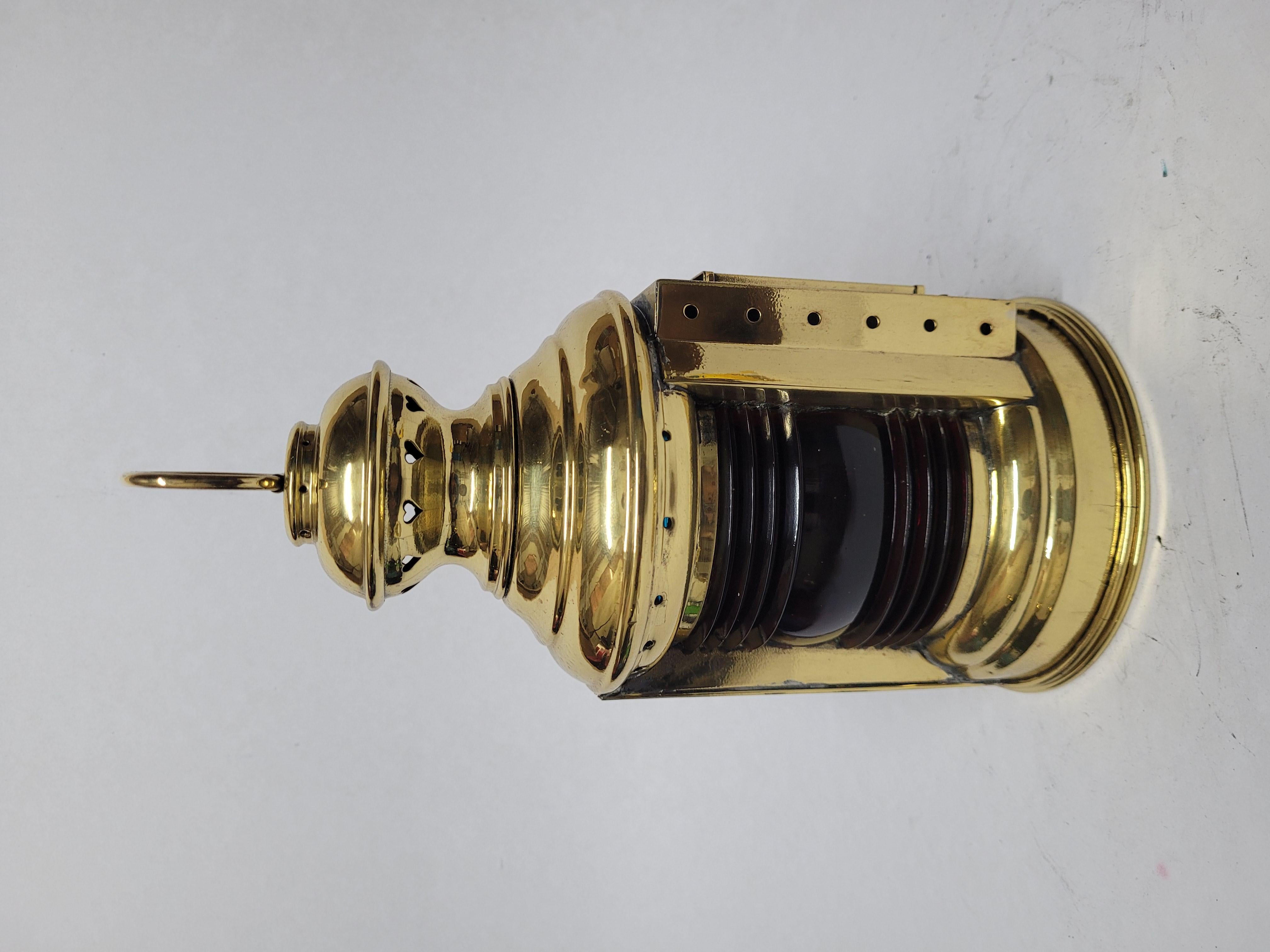 Brass Bow Lantern from a Boat For Sale