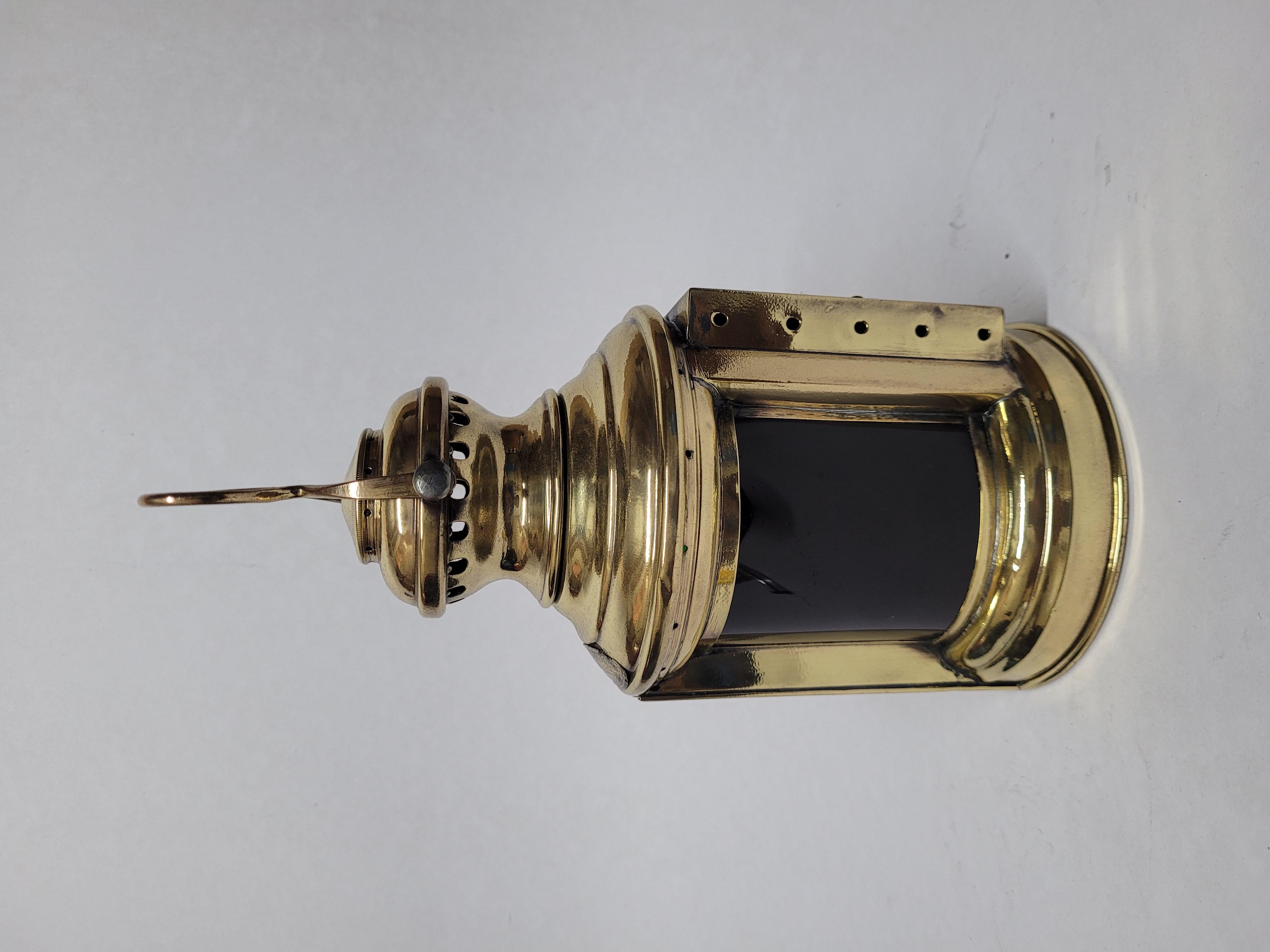Brass Bow Lantern from a Small Boat For Sale