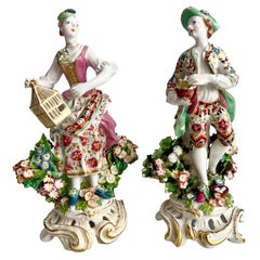 Bow Pair of Porcelain Figures of Liberty & Matrimony, Rococo 1760-1764