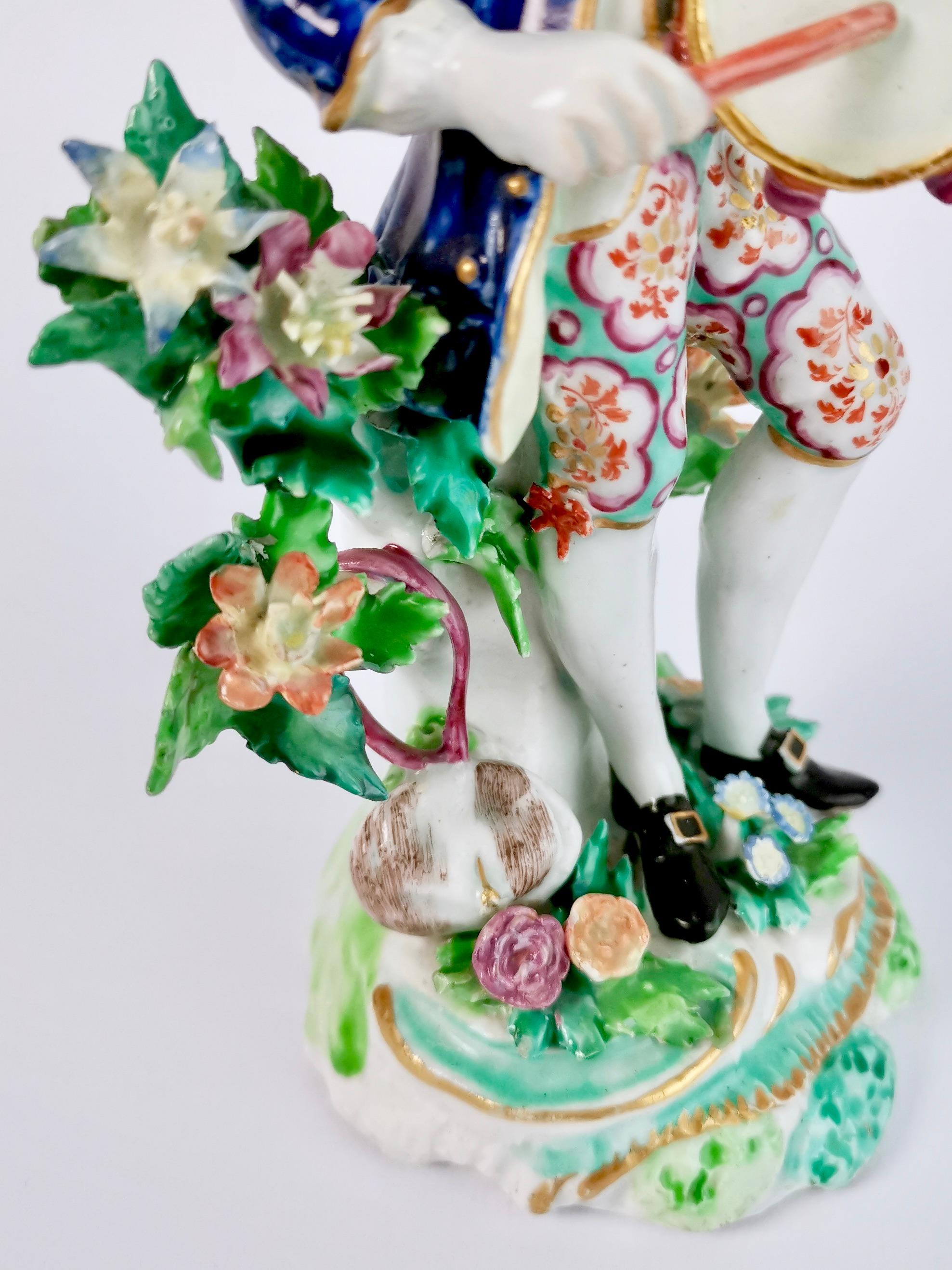Bow Porcelain Figure, Musician with Flageolet and Tabor, circa 1760 3