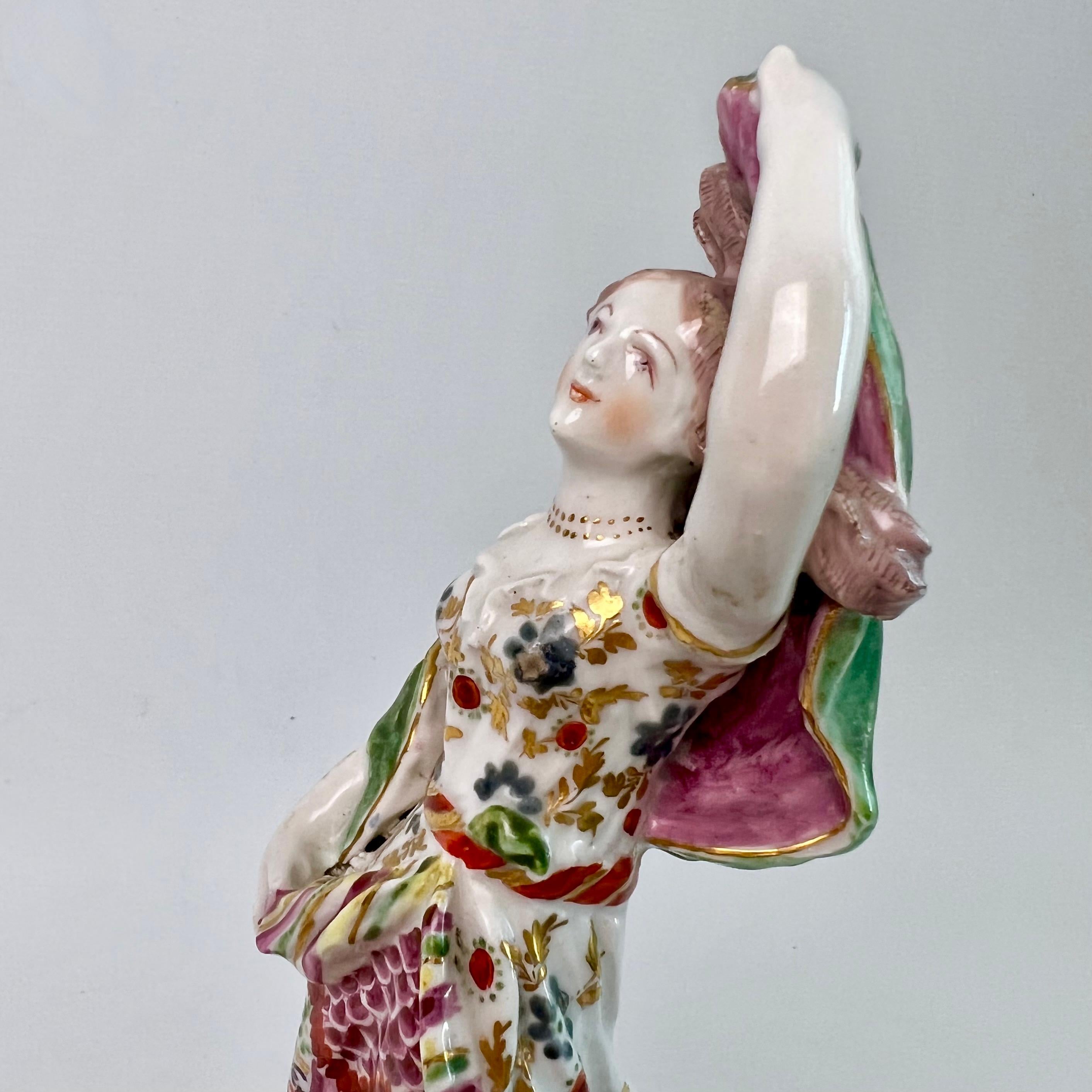 Bow Porcelain Figure of Juno with Eagle 'Jupiter', Rococo Ca 1765 For Sale 5