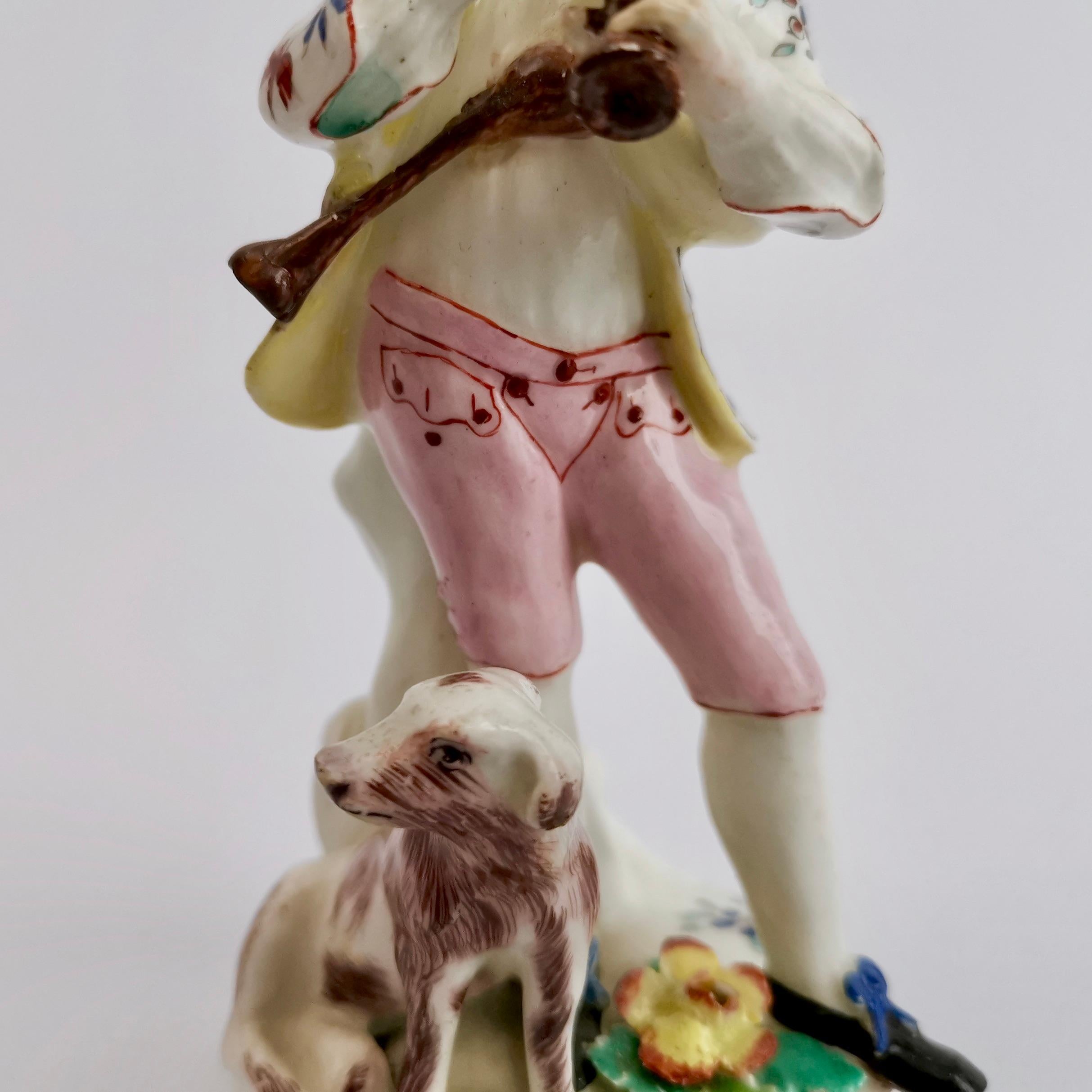 Bow Porcelain Figure, Shepherd Boy Piper with Dog, circa 1755 2