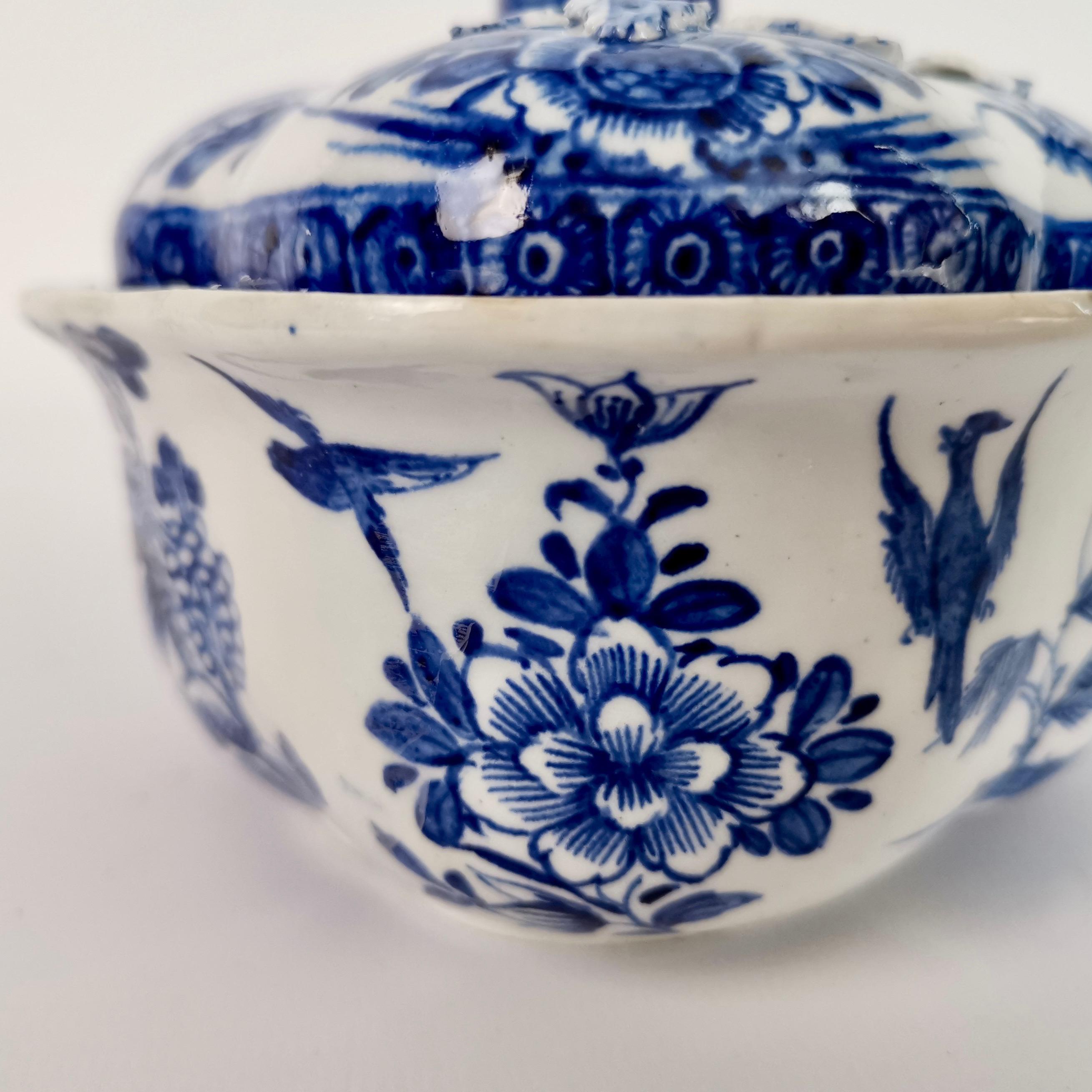 Derby Porcelain Cream Pot with Cover, Blue and White, ca 1765 2