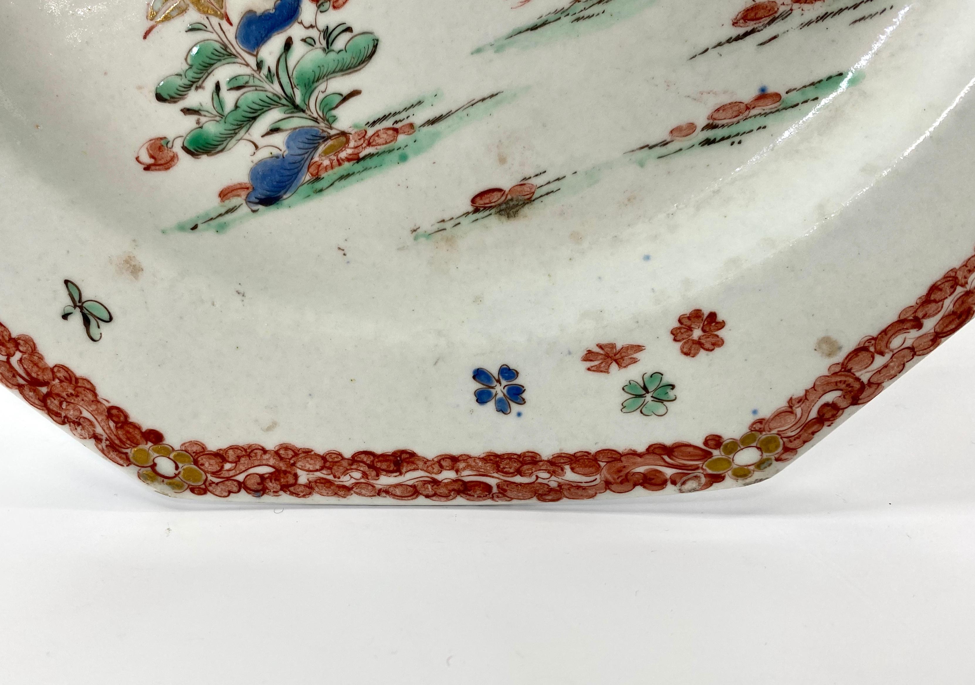 English Bow Porcelain Plate, Kakiemon Two Quail Pattern, C 1755