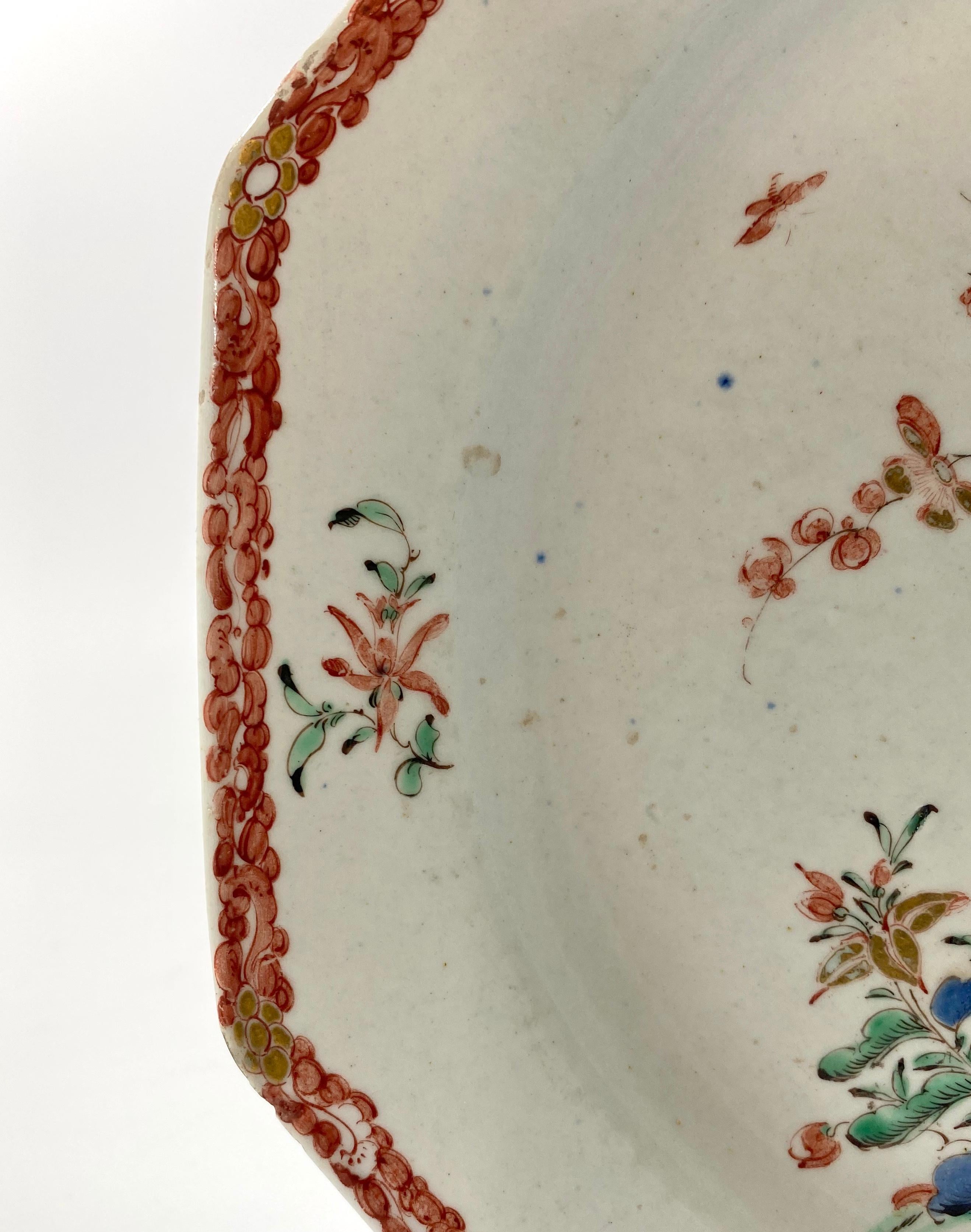 Mid-18th Century Bow Porcelain Plate, Kakiemon Two Quail Pattern, C 1755