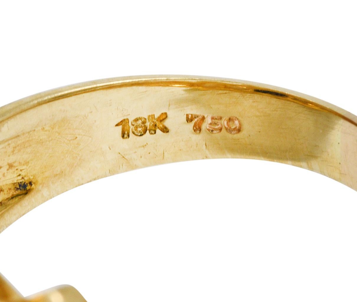 Bow Tie 2.94 CTW Sapphire Diamond 18 Karat Gold Cluster Ring For Sale 1