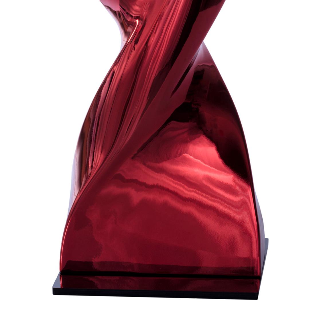 Contemporary Bow Tie Alu Red Extra Large or Large Table Lamp For Sale