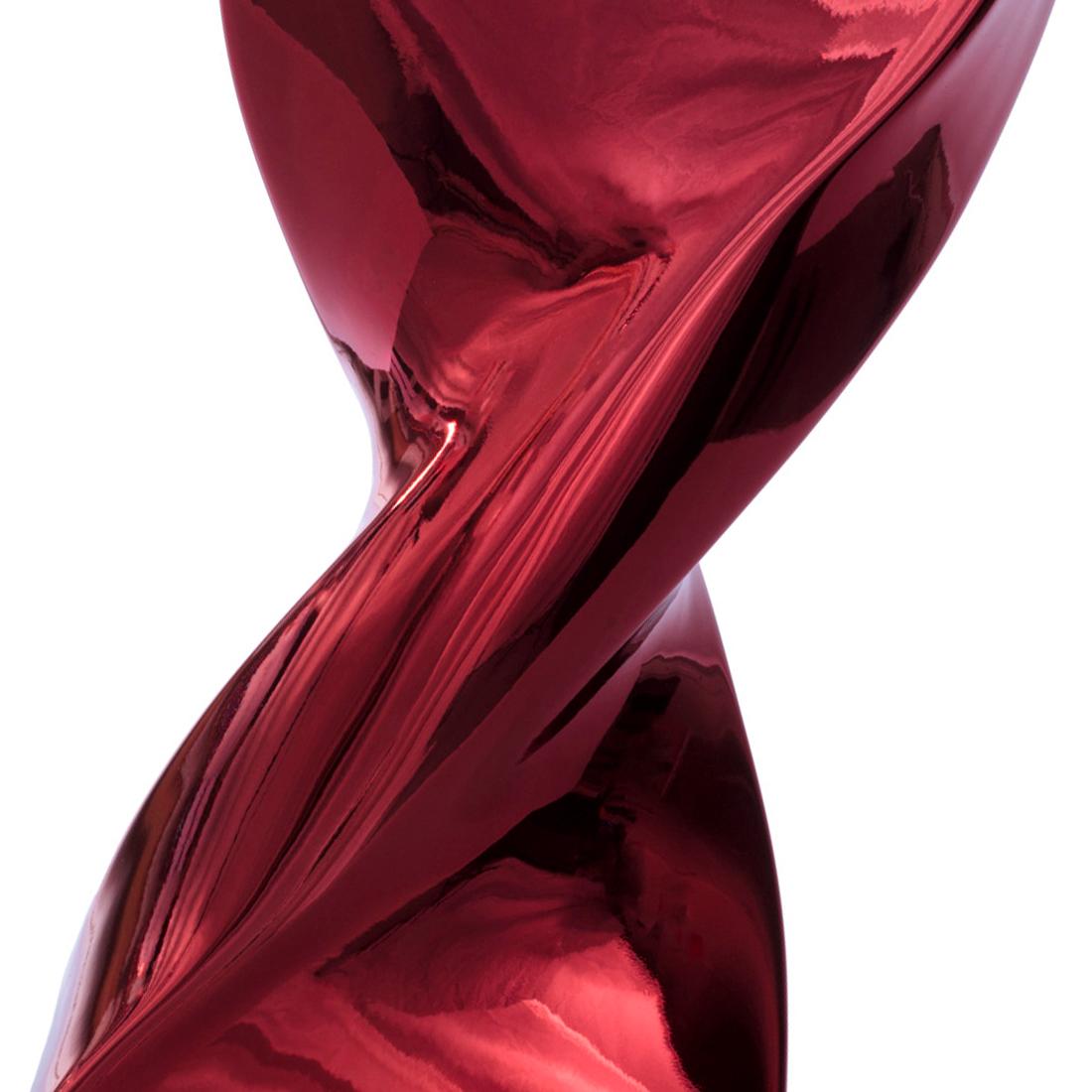 Aluminum Bow Tie Alu Red Extra Large or Large Table Lamp For Sale