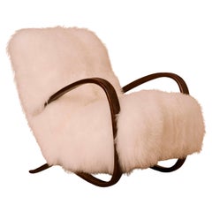Sedia Bow Wood con pelle di pecora
