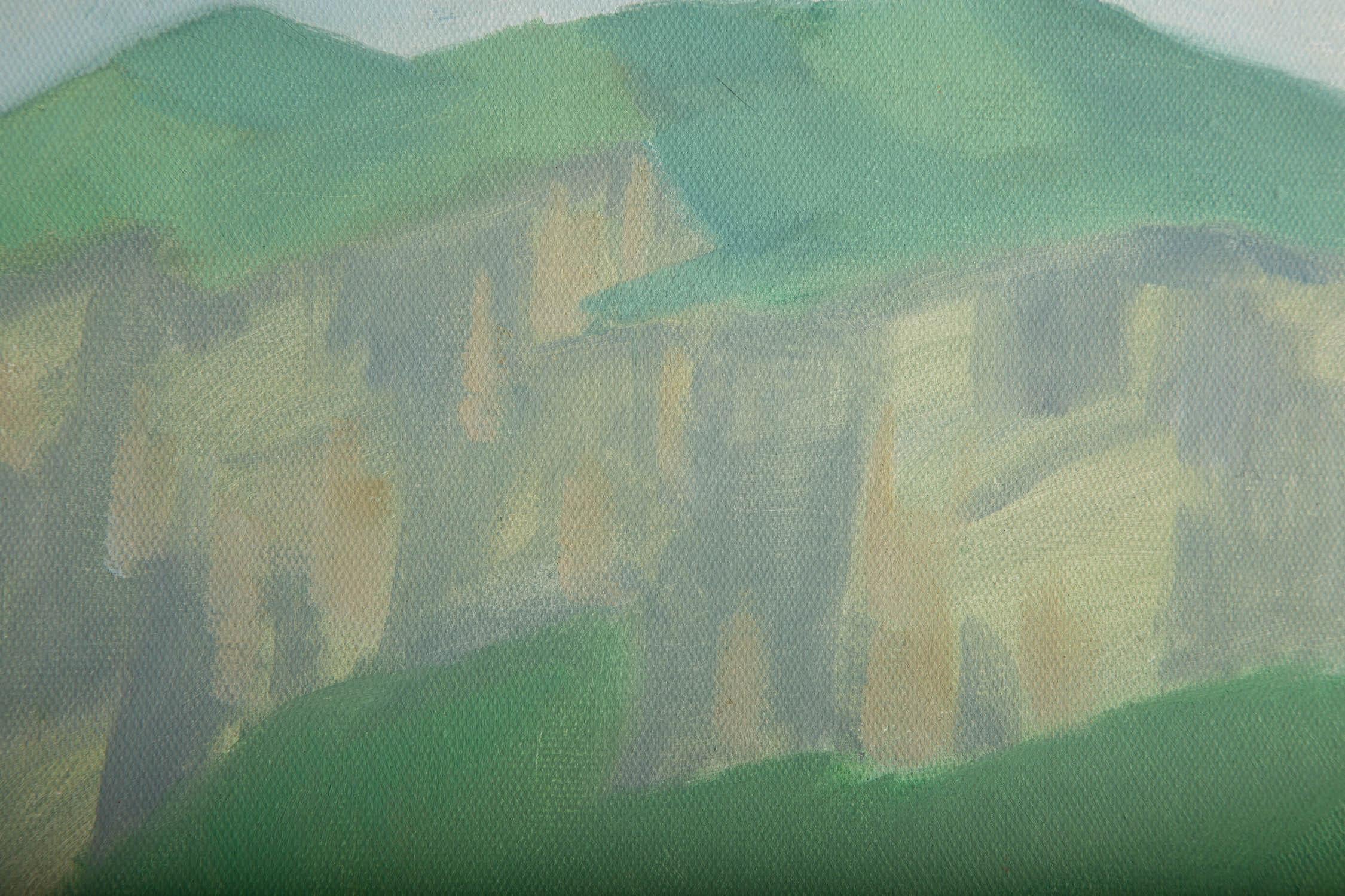 Bowen Yang Landscape Original Oil On Canvas 