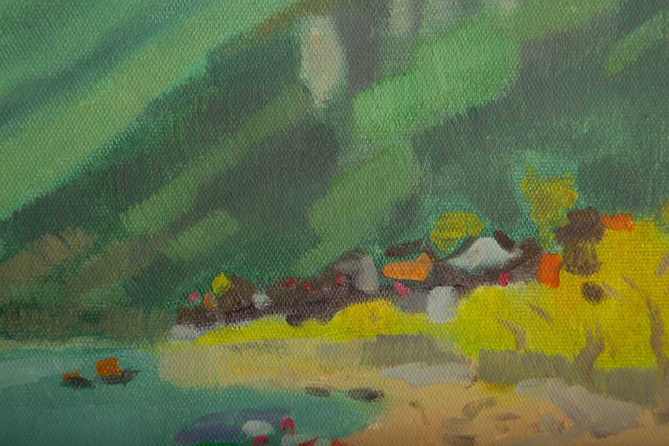 Bowen Yang Landscape Original Oil On Canvas 