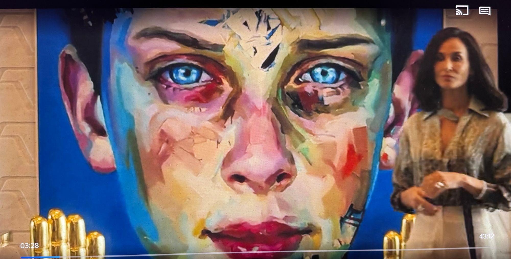 Justin Bower 'Blue Boy 2' Abstract Oil on Canvas Featured in Landman Series For Sale 3